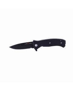 SUNAMK2204 image(0) - SUNEX AL Mar SERE 2020 G Assisted Open Liner Lock D2 3 Inch Matte Black Titanium Finish Plain Edge Talon Blade with G10 Handle Tactical Folding Knive - Black