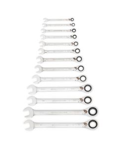 KDT9509N image(0) - GearWrench 13 Piece 72-Tooth 12 Point Reversible Ratcheting Combination SAE Wrench Set