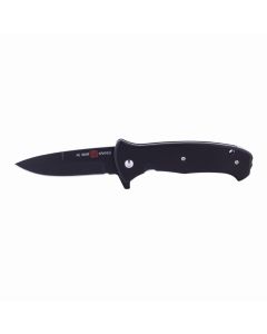 SUNAMK2206 image(0) - SUNEX AL Mar SERE 2020 G Assisted Open Liner Lock D2 3.6 Inch Matte Black Titanium Finish Plain Edge Talon Blade with G10 Handle Tactical Folding Knive - Black