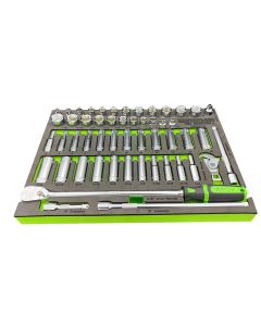 VIMSMS600 image(2) - VIM Tools 52 Piece 3/8 Inch Drive Socket Master Set