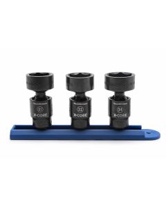 KDT84976 image(2) - GearWrench 3 Piece 3/8 Inch Drive 6 Point Standard X-Core Pinless Universal Impact Metric Socket Set