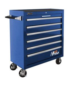 HOMBL04036061 image(0) - H2PRO Series 36" 6-Drawer Roller Cabinet, Blue