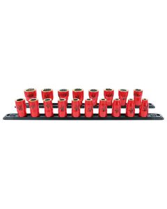 Wiha Tools 19 Piece Insul. Socket Set 3/8" Drive - Metric