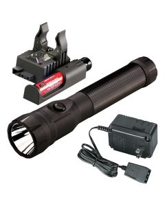 STL76133 image(0) - Streamlight 485 Lumen PolyStinger LED Flashlight - 120V/100V AC/12V DC - Smart Charge - Black