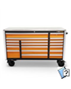 KDT83249 image(0) - GearWrench 72 Inch 18 Drawer Rolling Tool Cabinet with Stainless Steel Worktop and Chrome Drawer Pull