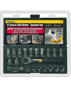 TIT17400 image(0) - TITAN SKT SET SAE/MET 21PC EXO-DRIVE