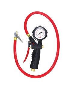 Milton Industries Analog Inflator Gauge with Ball Foot Air Chuck Clip