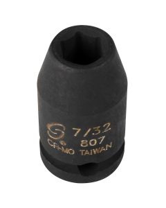 SUN807 image(0) - SUNEX SOC 7/32 1/4D IMP 6PT BLK