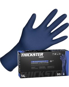 SAS6605 image(0) - SAS Safety Thickster Powdered Latex Disposable Gloves - 14 Mil - 50PK - 2X-Large