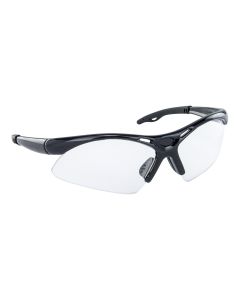 SAS Safety Diamondback Safe Glasses w/ Black Frame and Clear Lens in Clamshell