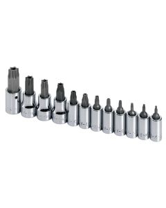 SKT19768 image(0) - S K Hand Tools SOCKET SET TORX TAMPERPROOF 12PC 1/4 & 3/8IN. DR