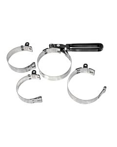 KTI73600 image(0) - K Tool International Oil Filter Strap Wrench 4-in-1 2-3/8 x 4-3/8 Inches