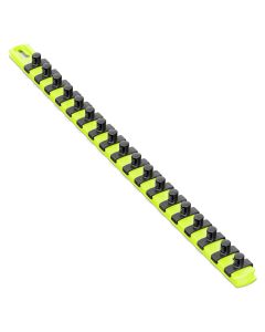 ERN8435HV image(1) - Ernst Mfg. 18&rdquo; Socket Organizer with 18 Twist Lock Clips - HI-VIZ - 3/8"