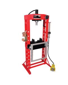 INT850ASD image(0) - American Forge & Foundry Shop Press - 20 Ton Capacity - Foot Operated Air Motor/Manual Pump W/ Hydraulic Ram - Built In Polycarbonate Press Guard - 10 pc Pin & Bearing Press Adapter Set Included - SUPER DUTY