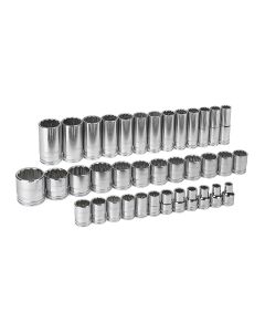 KDT80730 image(0) - GearWrench 37 Piece 1/2 Inch Drive 12 Point Standard & Deep Metric Socket Set