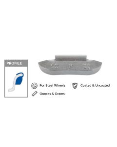 PWWP200-4 image(0) - Wegmann Automotive 2 oz Lead Uncoated Clip-on P Black Series Wheel Weight (4 Boxes of 50)