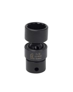 SUN324UZ image(0) - SUNEX 3/8" Dr. 3/4" 12 Point Universal Impact Socket