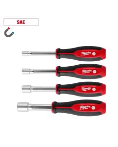 MLW48-22-2544 image(0) - Milwaukee Tool 4pc SAE HollowCore Magnetic Nut Driver Set