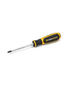 KDT80045H image(0) - GearWrench No. 2 x 4 Inch Pozidriv Dual Material Screwdriver