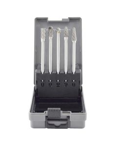 AST2185 image(2) - Astro Pneumatic 5pc Long Double Cut Carbide Burr Set 4.5"