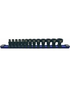 Astro Pneumatic 13-Piece 1/4? Drive Low Profile Nano Impact Sockets &hyphen; Metric