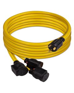 Firman Power Cord TT-30P to 3 x 5-20R 25ft Extension 10 AWG and Storage Strap