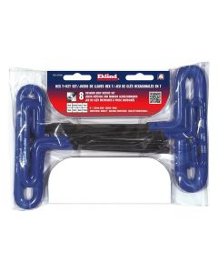 EKL55168 image(0) - Eklind Tool Company HEX KEY SET 8 PC T-HANDLE 6IN. METRIC 2-10MM CUSH
