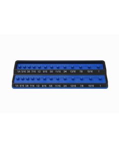 MTSPSH38S-BLU image(0) - Mechanic's Time Savers 3/8" SAE Peg Socket Holder - Blue