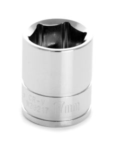 WLMW38217 image(0) - Wilmar Corp. / Performance Tool 3/8" Drive 17mm 6pt Socket