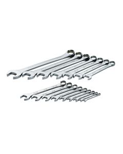 SKT86014 image(0) - S K Hand Tools WRENCH SET COMBINATION 16 PC SAE HI POLISH