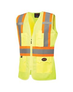 SRWV1021860U-XL image(0) - Pioneer Women's Custom Fit Hi-Vis Mesh Back Safety Vest - Color: Hi-Vis Yellow/Green - Size: XL