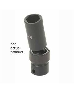 GRE1022UMD image(0) - Grey Pneumatic 3/8" Drive x 22mm Deep Universal Socket 6 Point - Black