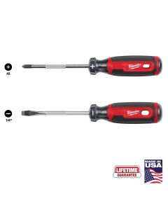 MLWMT200-2 image(1) - Milwaukee Tool 2PC Cushion Grip Screwdriver Set (USA)