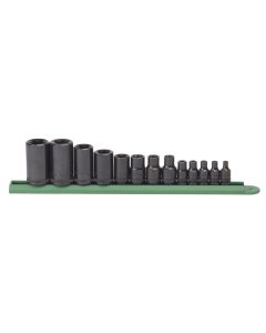 KDT80583 image(1) - GearWrench 13 Piece 1/4 Inch, 3/8 Inch & 1/2 Inch Drive External Torx Socket Set