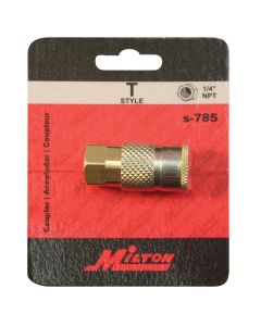 MILS785 image(1) - Milton Industries 1/4-inch Fem. Body T-Style (Retail Packaging)