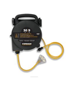 FRG2035 image(0) - Firman 30 Feet Retractable Extension Cord Reel with 4 Outlets 5-15P Plug to Four 5-20R Receptacles