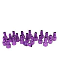 MIL761VC-20 image(0) - Milton Industries ColorFit HighFlowPRO Plugs, V-style Purple, 1/4" NPT Female