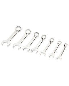 WLMW30607 image(0) - Wilmar Corp. / Performance Tool 7 Piece Metric Stubby Wrench Set