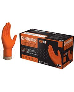 AMXGWON44100 image(1) - Gloveworks HD Orange Nitrile Gloves Medium