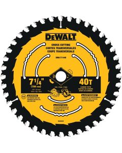 DWTDWA171440 image(1) - DEWALT 7-1/4 In Carbide Circular Saw Blade 40 Tooth with 5/8 in Arbor (1 Pack)