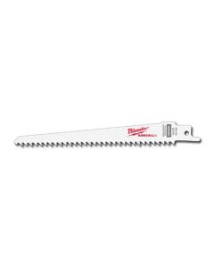 MLW48-01-7015 image(0) - Milwaukee Tool 6" 6 TPI Fleam Ground SAWZALL Blades (Bulk - 100 Pk)