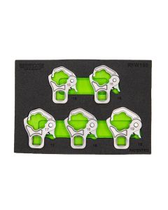 VIMRFW150 image(1) - VIM Tools 5 Piece 3/8 Inch Drive Ratcheting Flare Nut Set (15, 16, 17, 18, 19 mm)