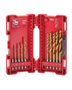 MLW48-89-4859 image(0) - Milwaukee Tool SHOCKWAVE Impact Duty RED HELIX Titanium Metric Drill Bit Set ‐ 10PC