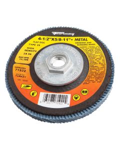 FOR71922 image(1) - Forney Industries Flap Disc, High Density, Type 29, 4-1/2 in x 5/8 in-11, ZA80