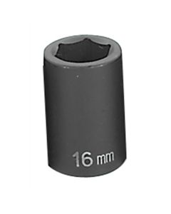 GRE2016M image(0) - Grey Pneumatic 1/2" Drive x 16mm Standard Socket