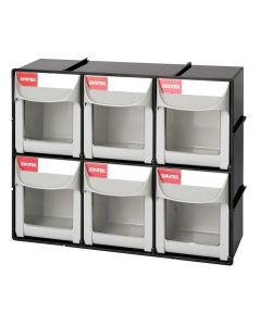 LDS1010018 image(0) - ShopSol Flip Out Part Storage Bins - 6 Compartment