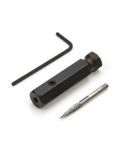 JSP18240A image(0) - J S Products (steelman) Tire Repair 1/8-Inch Carbide Double Cut Burr with Adapter