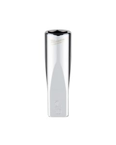 MLW45-34-9019 image(1) - Milwaukee Tool 1/4" Drive 7/16" SAE 6-Point Deep Socket with FOUR FLAT Sides, Vanadium Steel, Chrome