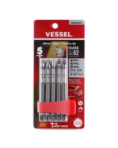 VESIBMG90K001 image(0) - Vessel Tools IMPACT BALL Torsion Bit ASSORTx90 5PC. (MCH)