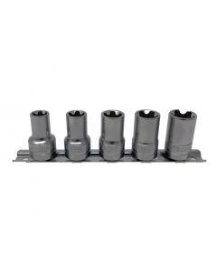 CTA5065 image(0) - CTA Manufacturing 5 Piece 5 Pt Torx Plus Socket Set - 3/8 Inch Drive